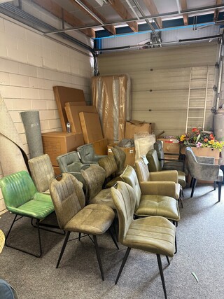 Ca. 14x Eetkamerstoelen, groen